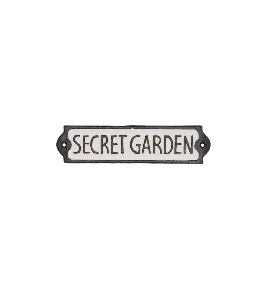 ESSCHERT DESIGN - Décoration de mur Secret Garden 21.2 cm, Noir/Blanc