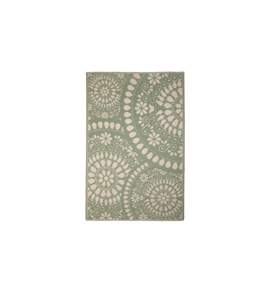 ESSCHERT DESIGN - Tapis Outdoor 121 x 182 cm, Vert/Blanc
