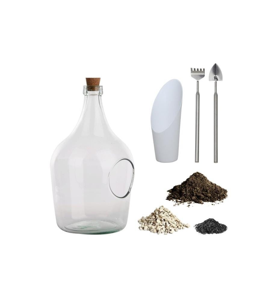 ESSCHERT DESIGN - Vase Bouteille pour terrarium 3 l 41 cm, Transparent