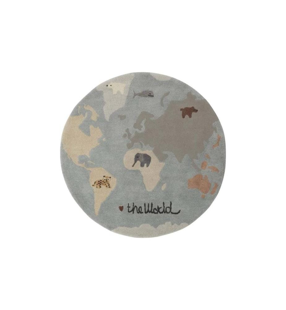 OYOY Tapis de jeu The World tufted rug Ø 120 cm