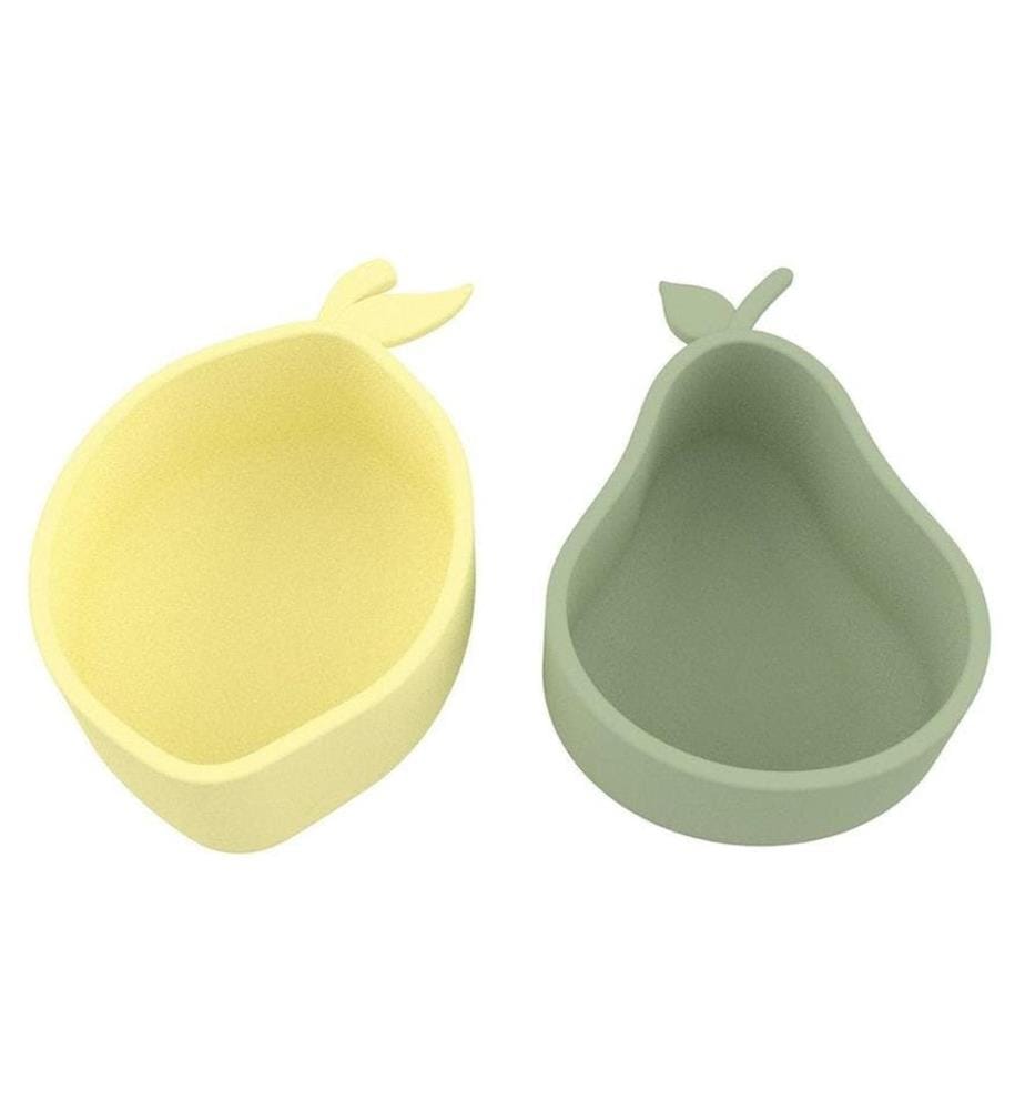 OYOY Bol des enfants Citron & Poire 2 pièces, Jaune/Vert