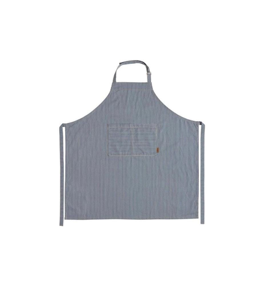 OYOY Tablier de cuisine Striped Denim Bleu