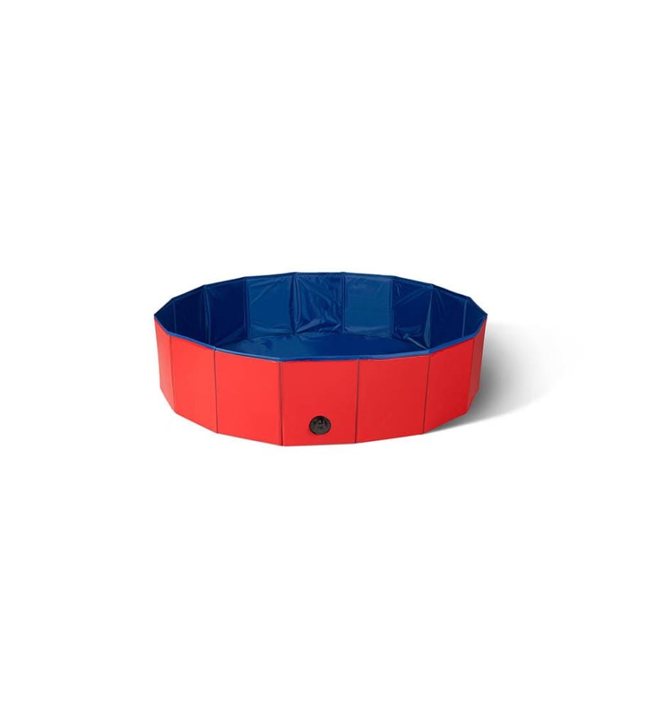 Piscine pour chien 80cm - Rouge et Bleu
