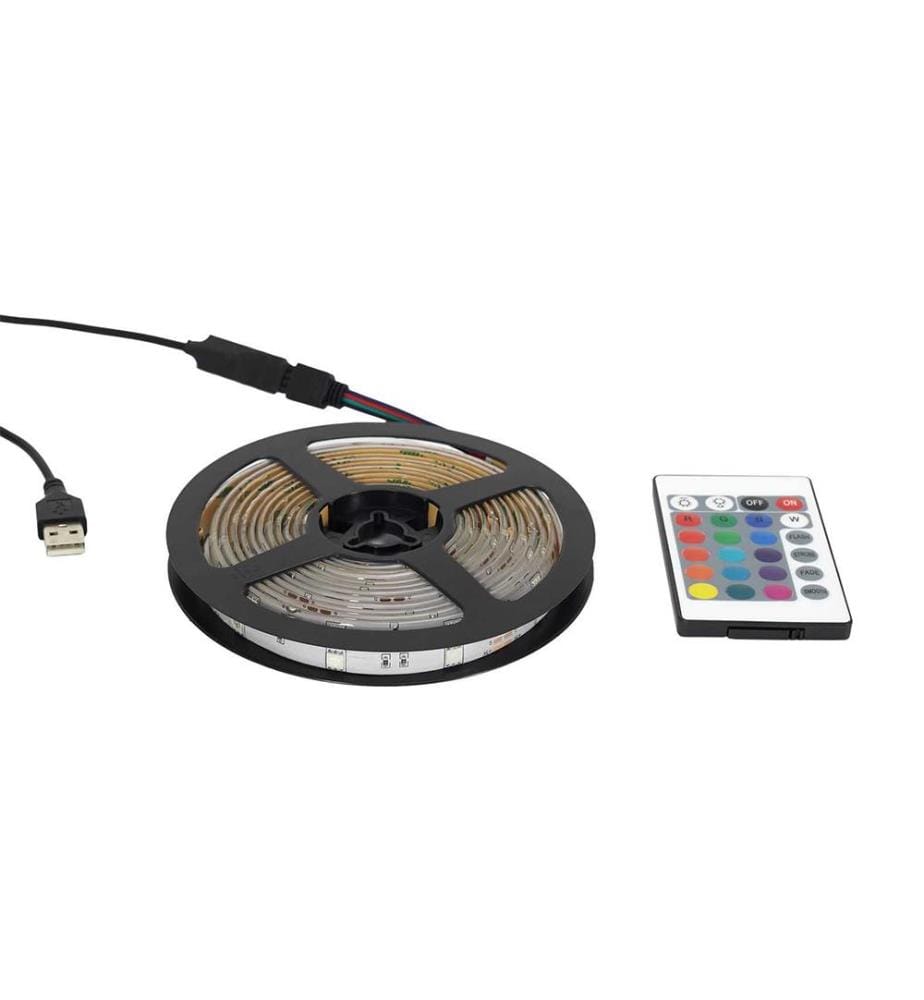 Ruban RGB 30 Led 100 cm Telecommande M12 - Transparent