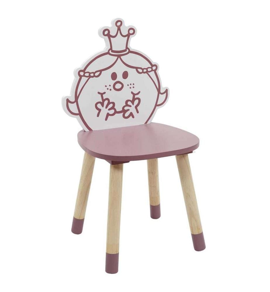 Chaise Madame Princesse - Rose, Blanc et Marron