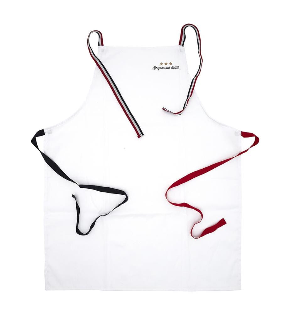 Tablier Adulte Brigade Des Etoiles 85x67cm - Blanc