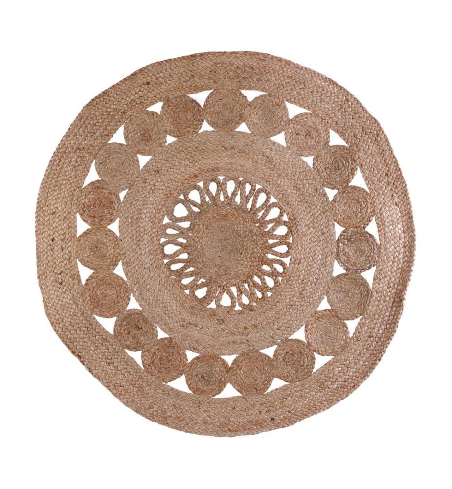 Tapis Rond Jute Ajoure 90 cm