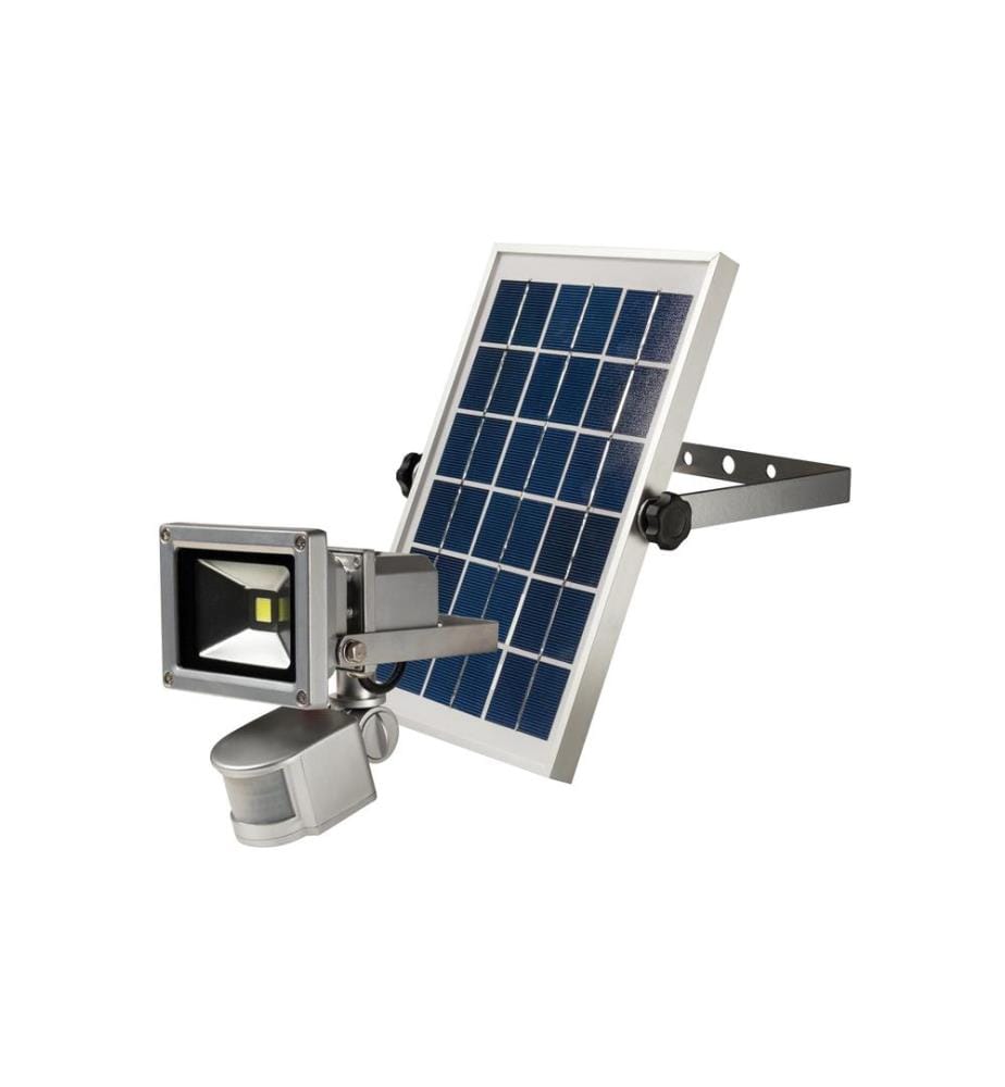 STEFFEN - Projecteur SOLAR 10W avec détecteur de mouvement et panneau