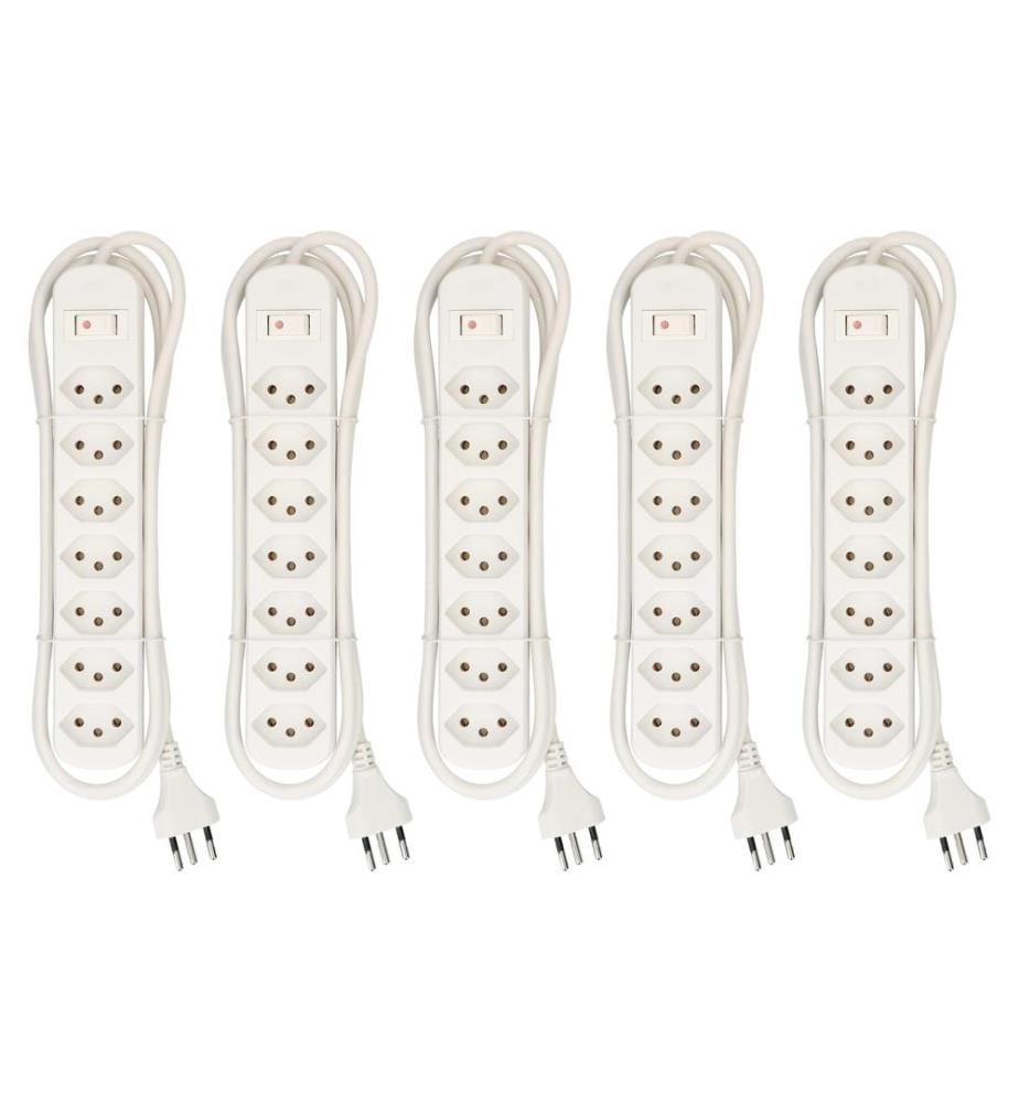 MAX HAURI - Bloc multiprises Basic-Line 7x T13 Ensemble de 5