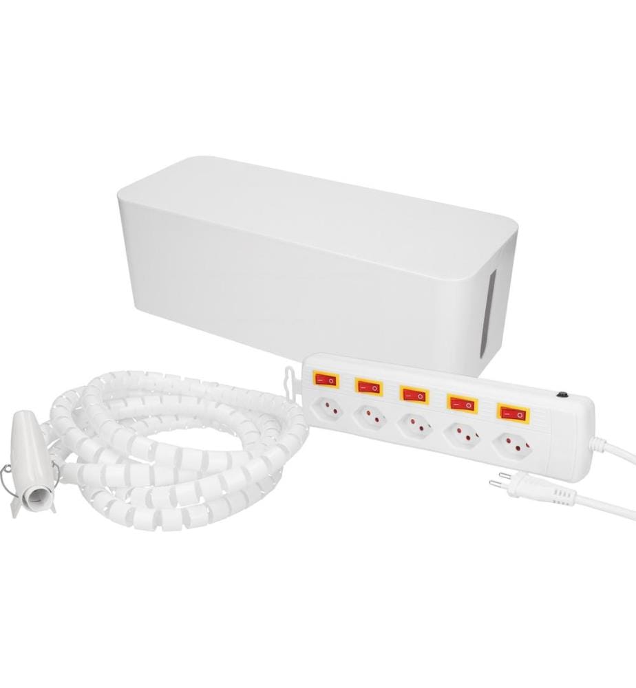 MAX HAURI - Boîte à câbles avec bande de connexion multi-interrupteurs 5x T13 Blanc