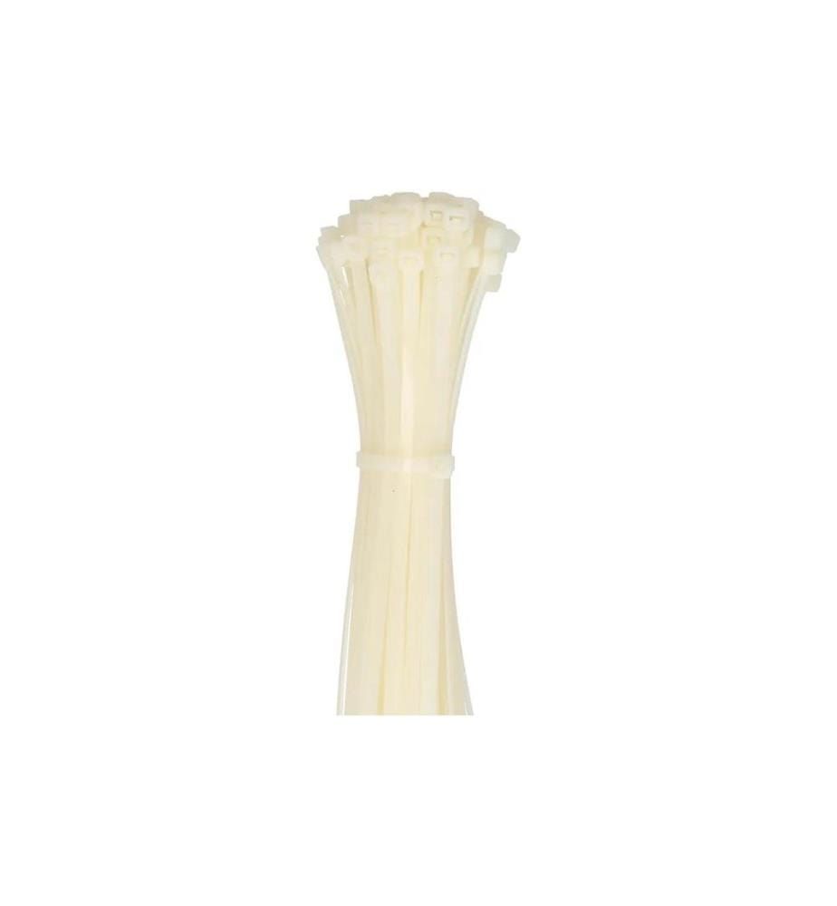 MAX HAURI - Serre-câble 100 pièces Blanc 370 mm x 4.8 mm