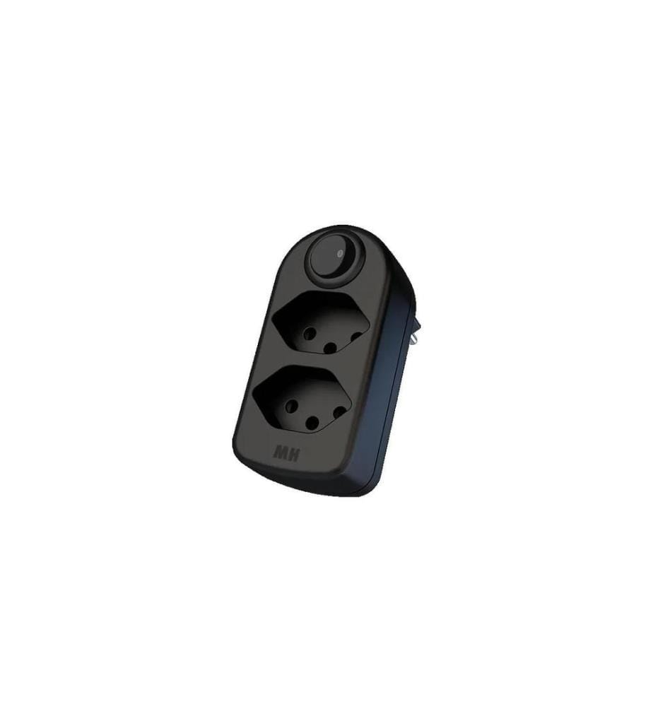 MAX HAURI - Connecteur multiple maxADAPT 2 x T13 avec interrupteur, Noir