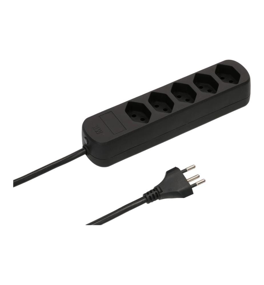 MAX HAURI - Bloc multiprises Basic-Line, 5x T13, 5 m, Noir