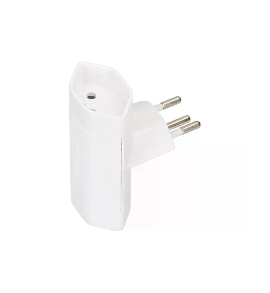MAX HAURI - Fiche de branchement 2x T13 Forme en T, Blanc