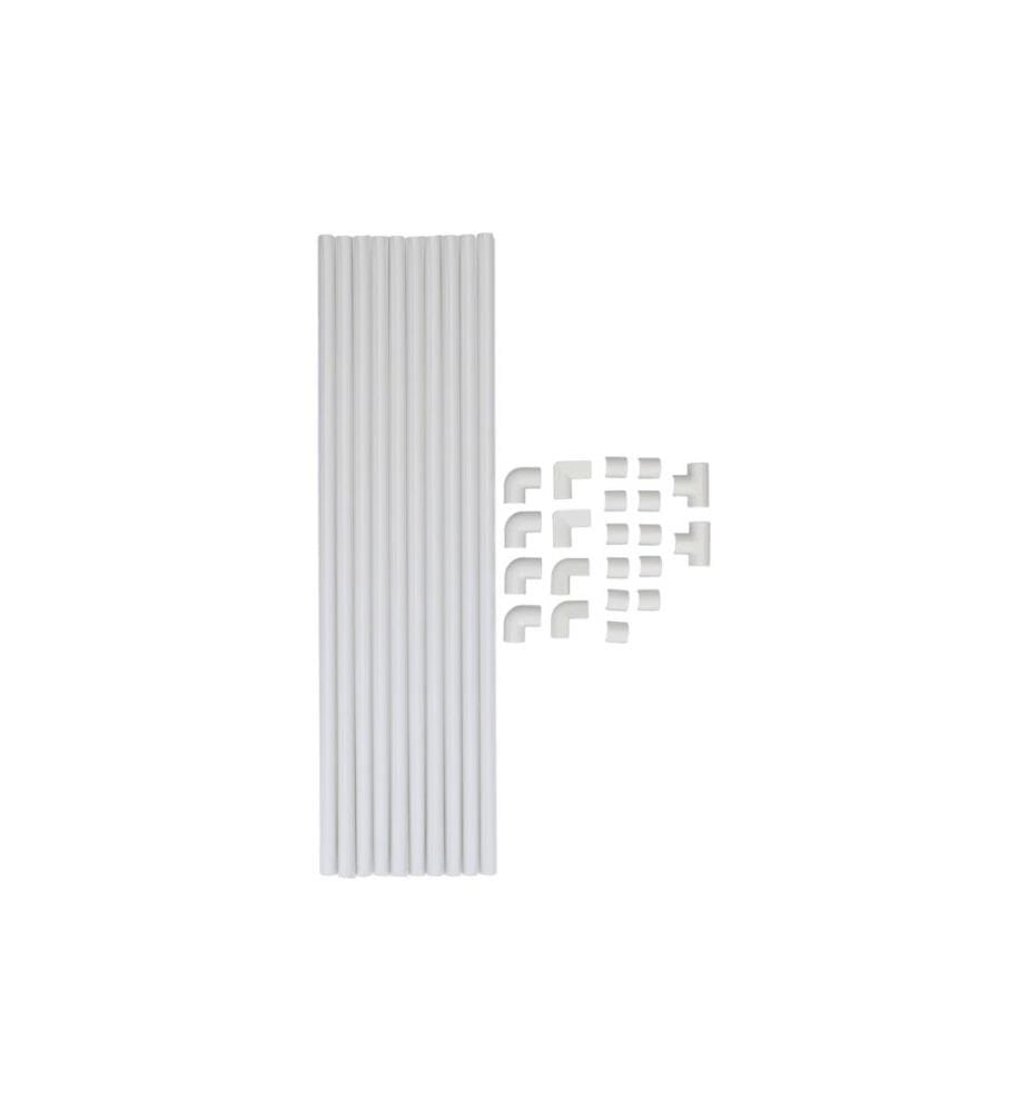 MAX HAURI - Goulotte 7 mm 10x 40 cm + 21 accessoires  blanc