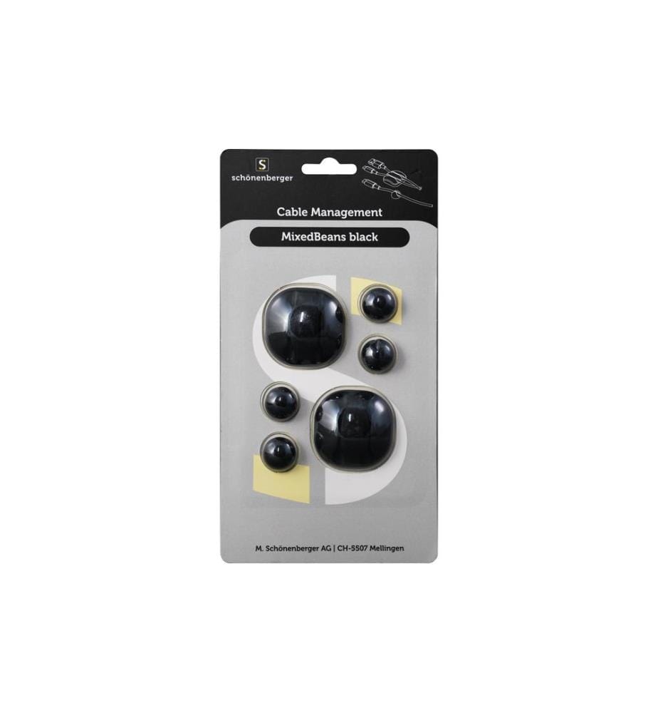 Schönenberger Supports de câbles 2 x Ø 35 mm, 4 x Ø 15 mm, Noir