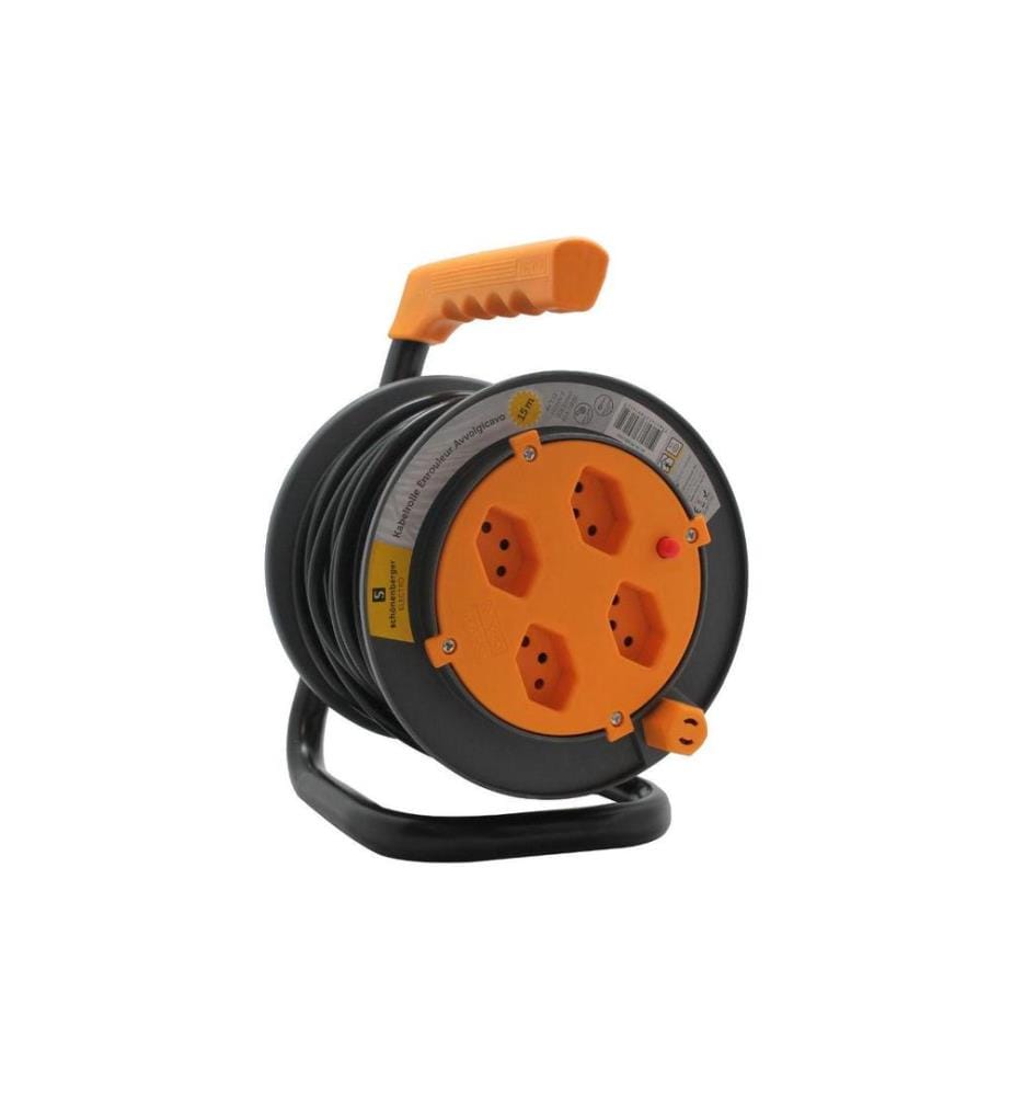 Schönenberger Bobine de câble 15 m Orange