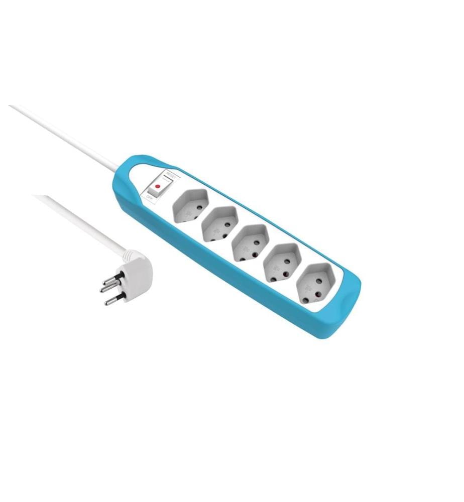 Schönenberger Bloc multiprises 5x T13 Blanc / Bleu