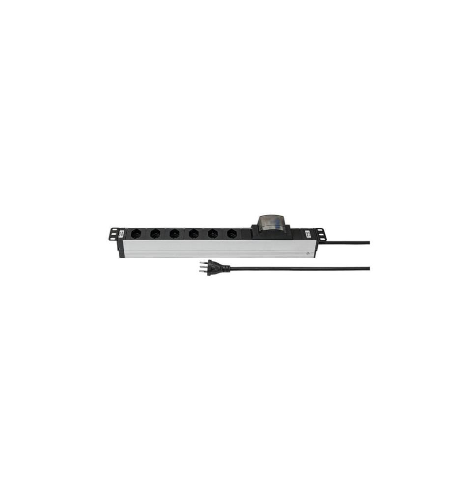 STEFFEN - Bloc multiprises Alu Modular 6x T13 avec FI-LS
