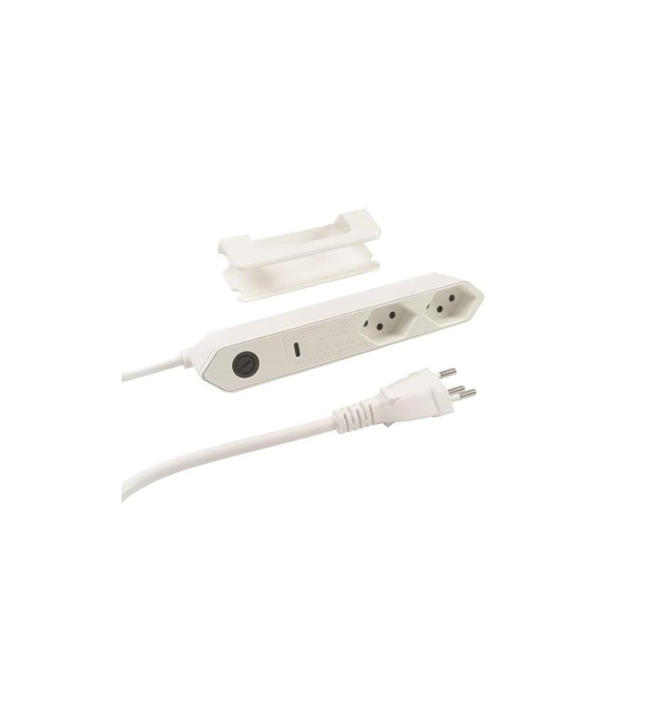 STEFFEN - Bloc multiprises STEBA IQ 2xT13 1xUSB-C PD 18W Blanc