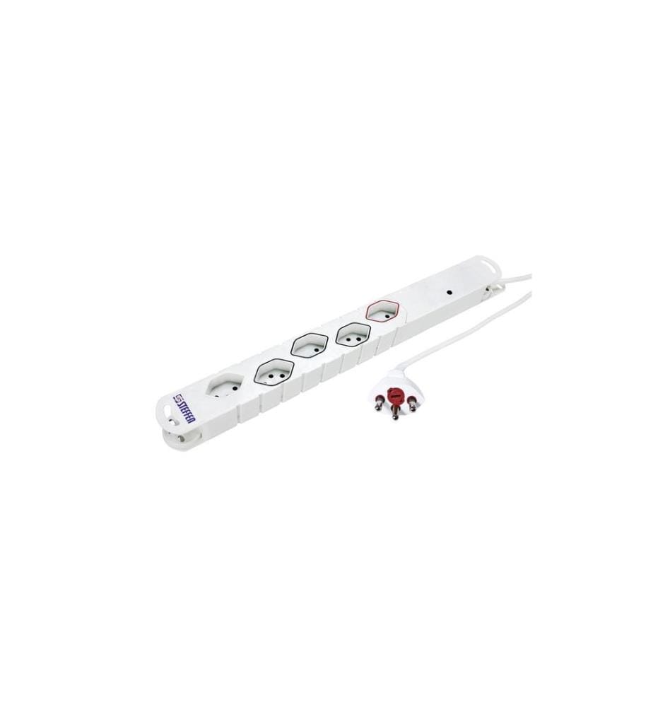 STEFFEN - Bloc multiprises Variabl MasterSlave 5x T13, Blanc