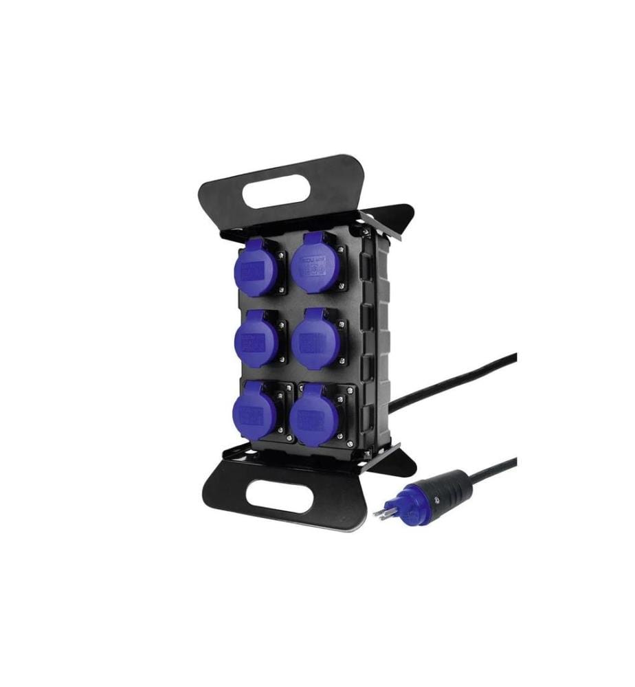 STEFFEN - Distributeur de courant avec support, 6 x T23 IP55