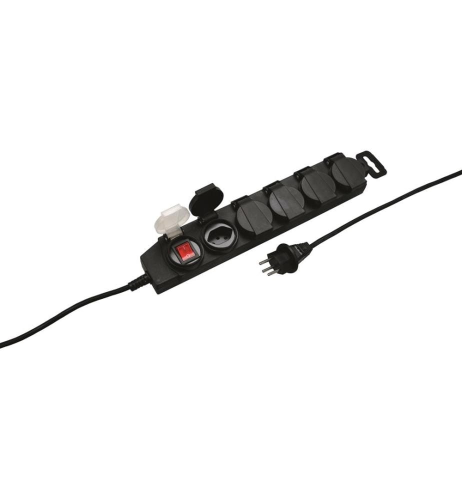 STEFFEN - Bloc multiprises STEBA DRY 5x T13 IP21 avec interrupteur
