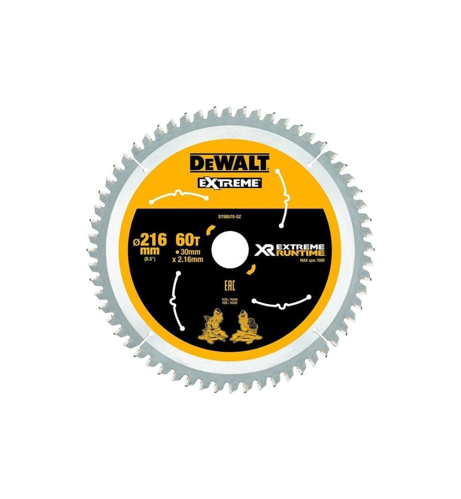 DEWALT - Lame de scie circulaire 216 x 30 mm, 60 WZ/FZ