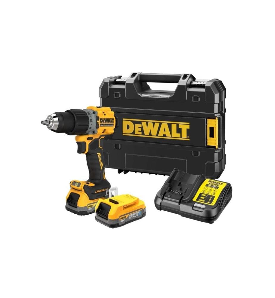DEWALT - Perceuses à percussion sans fil 18 V, 2x 1.7 Ah batterie, kit