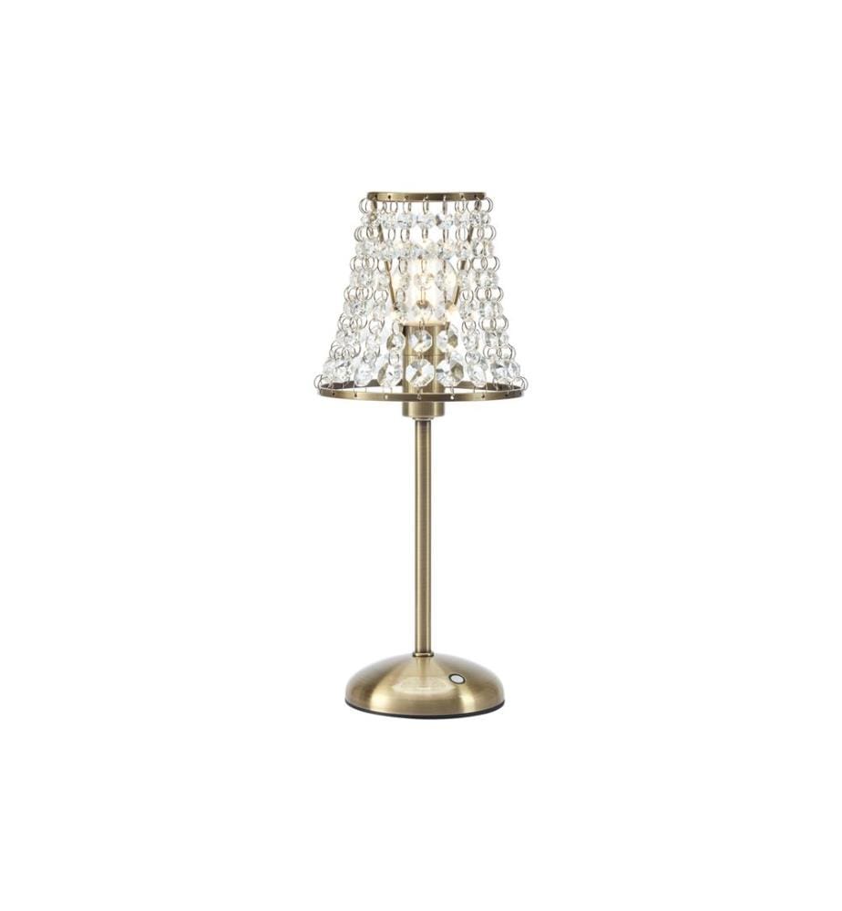 Markslöjd Lampe de bureau LIORA Laiton antique Crystal sans fil
