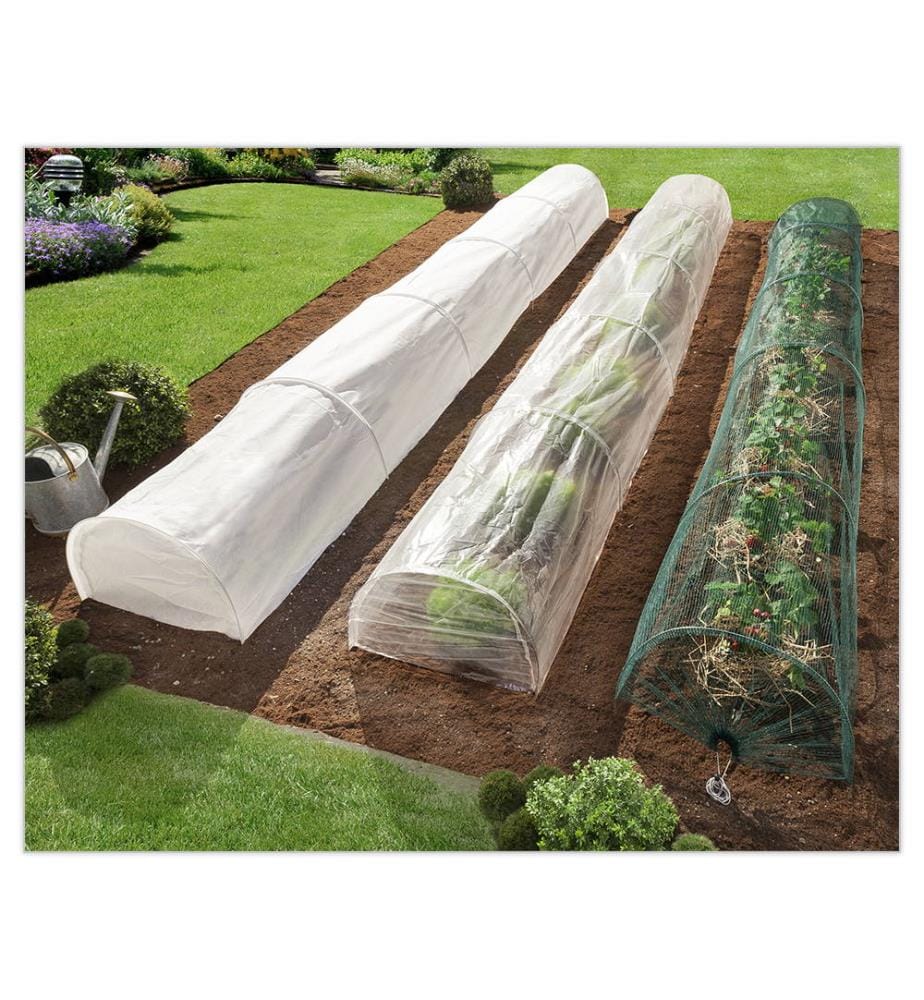 Lot de 3 Serres Tunnels de Forcage avec Housse 4 m Toutes Saisons - Transparent