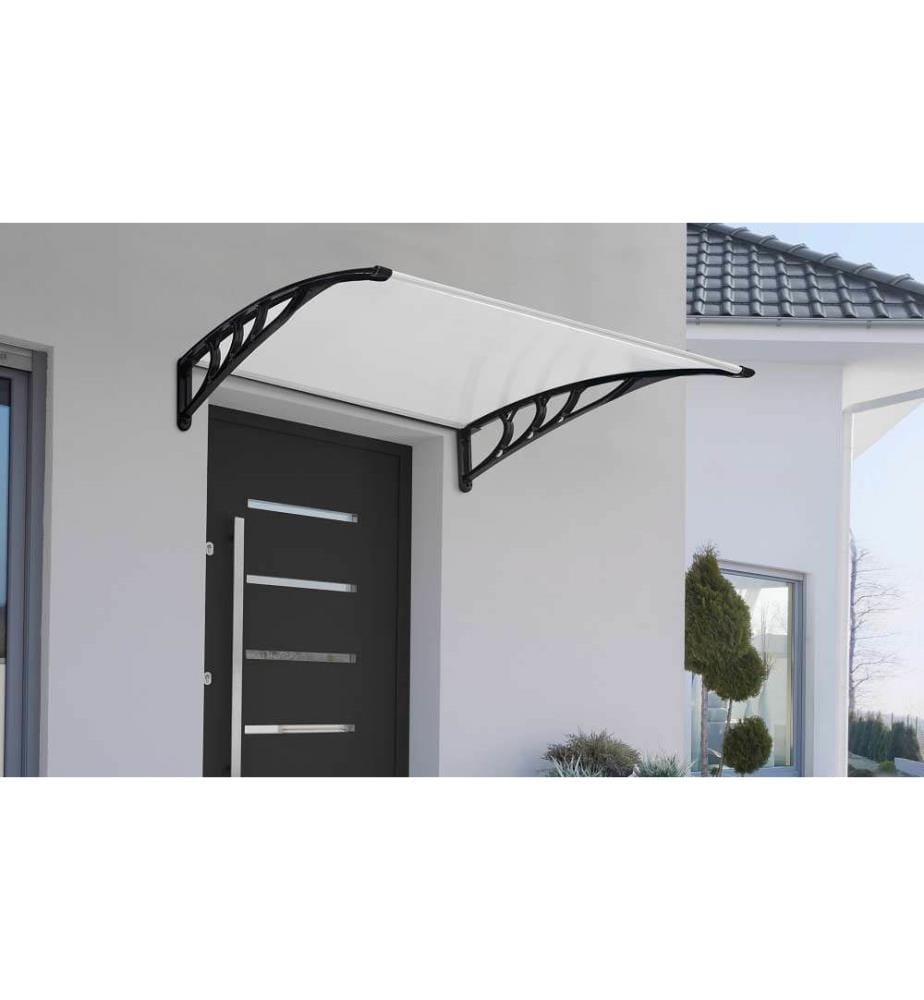 Marquise de porte transparente 80 x 150 cm
