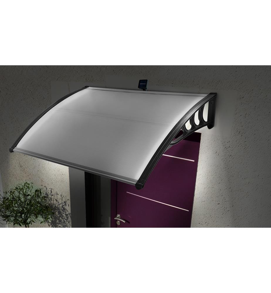 Marquise de porte LED - 80 x 150 cm - Transparent