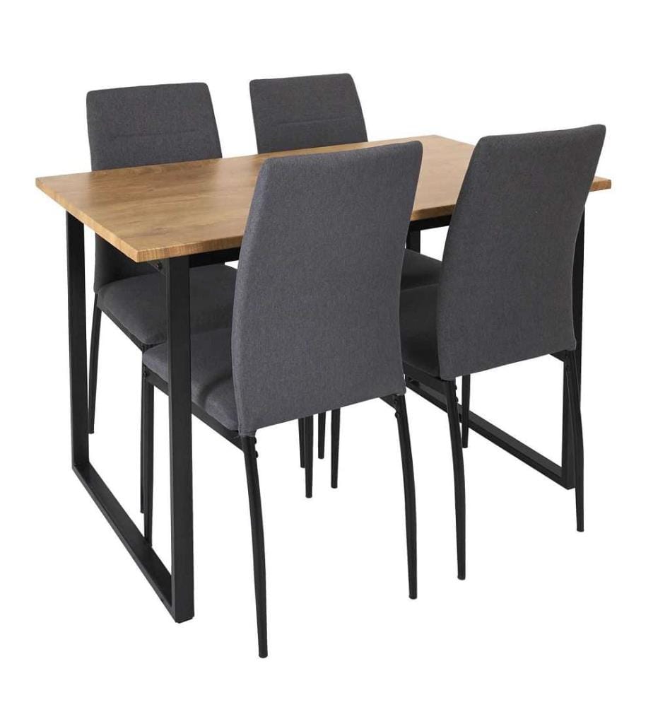 Table et 4 Chaises 120 x 75 x 70 cm - 3 Coloris
