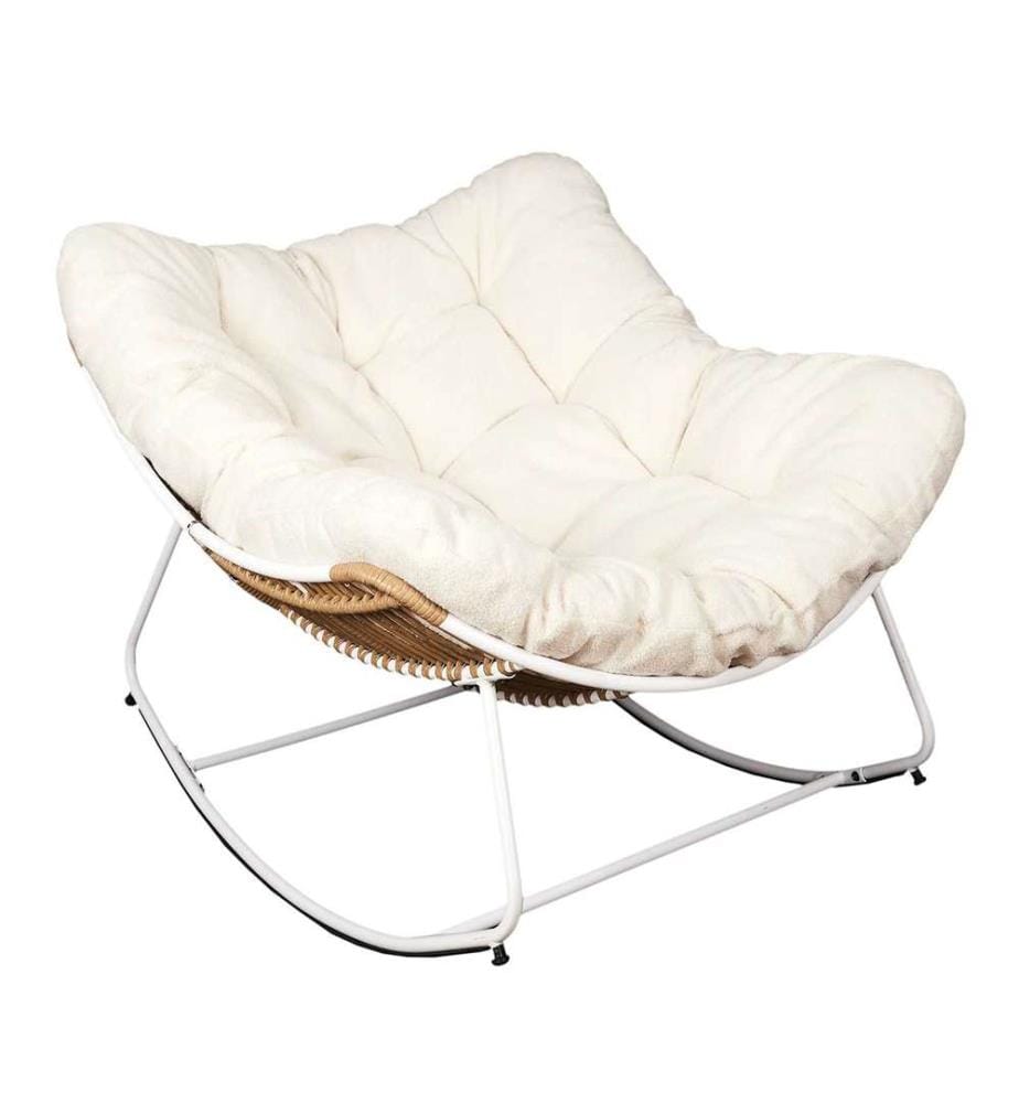Fauteuil 96 x 75 x 110 cm - Blanc & Brun