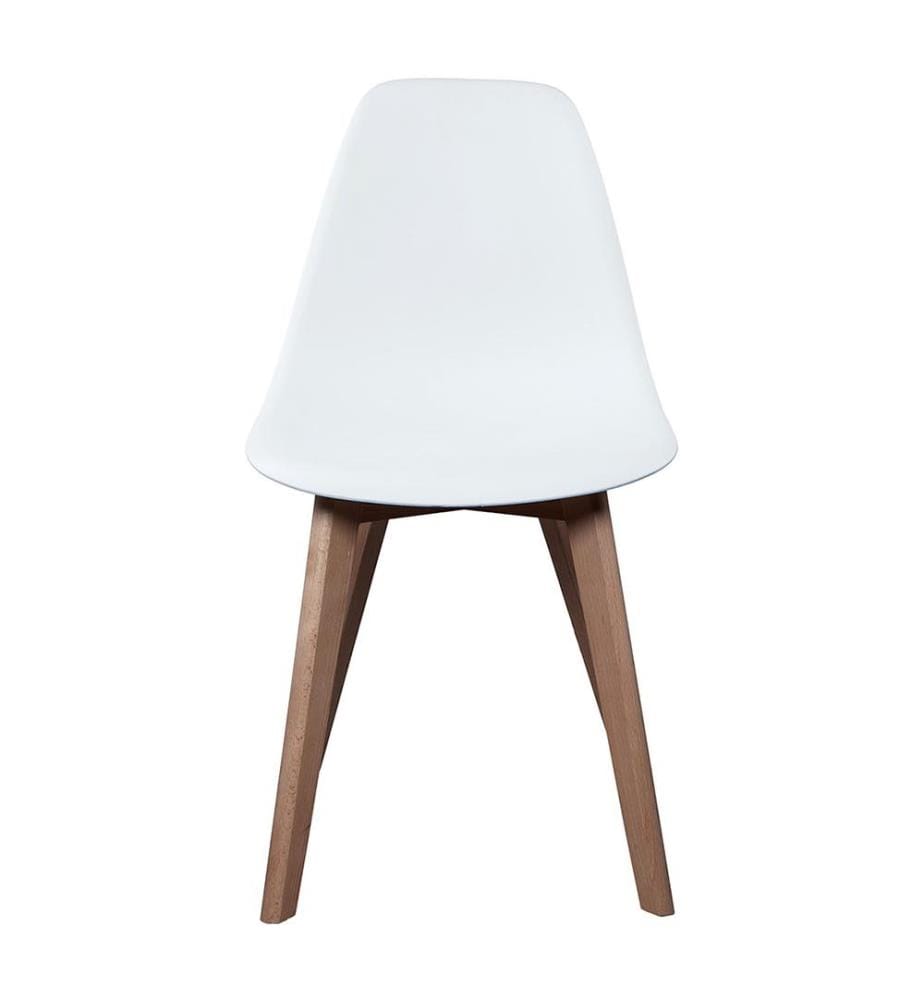 Lot de 4 Chaises Scandinaves Coque Blanche