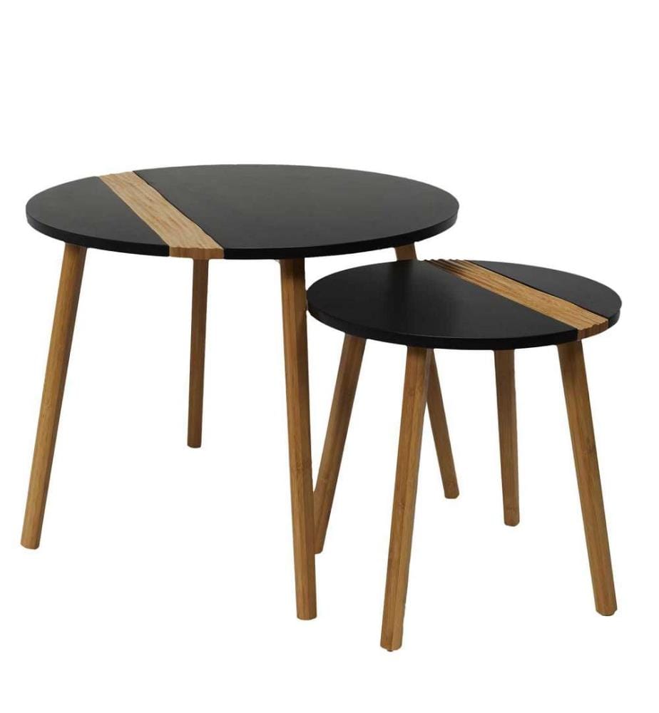 Tables Gigogne Bicolore Relief 60 x 48 x 60 cm