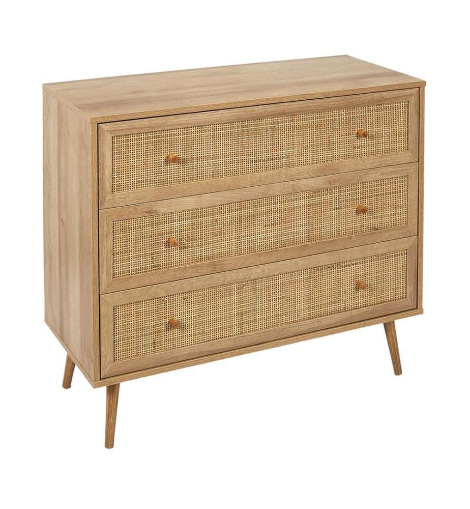 Commode 3 Tiroirs Bali - Brun