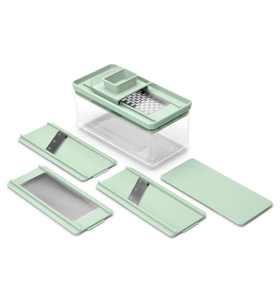 BRABANTIA - Râpe à main Tasty+ 5-ème, Vert/Transparent