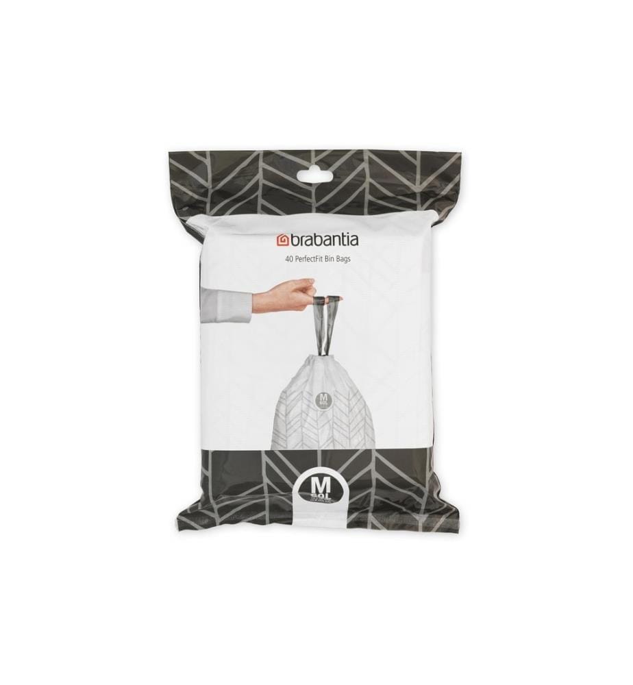BRABANTIA - Sac à ordures ménagères PerfectFit M 60 l, 40 Pièce/s
