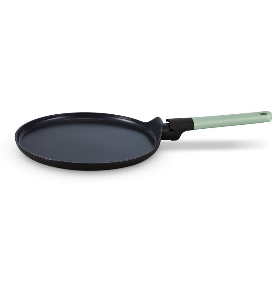 BRABANTIA - Poêle à crêpes Tasty+ 25 cm, Noir/ Jade Green