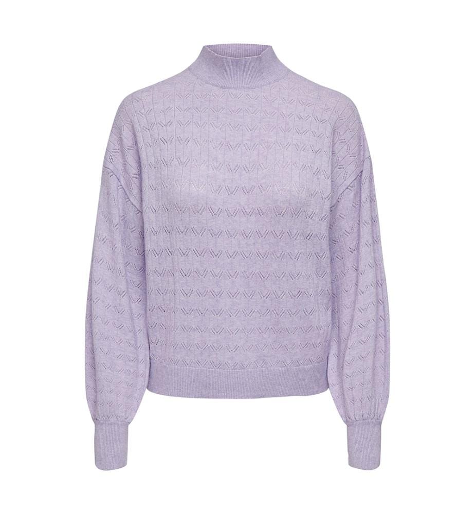Pull Col Montant - Violet