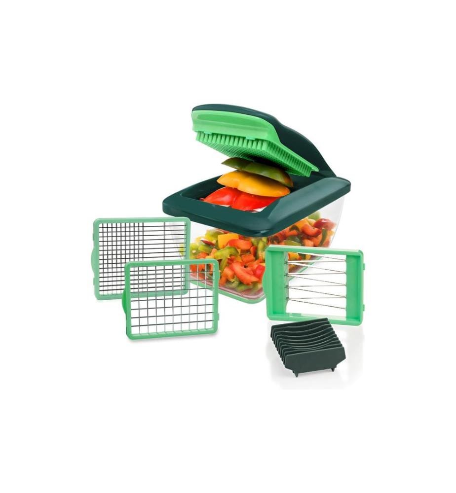 GENIUS - Coupe-légumes Nicer Dicer Chef 7 pièces, Vert