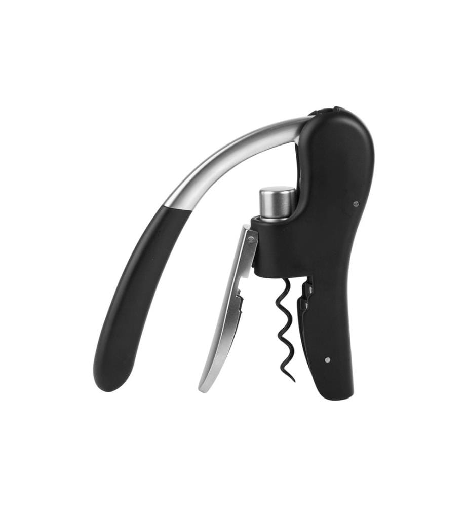IBILI - Tire-bouchon à levier noir Luxe Barware 16 cm Noir/Argenté
