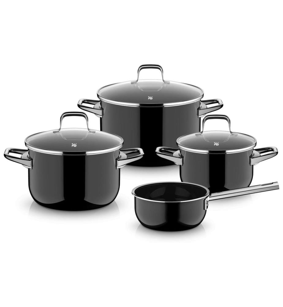 WMF - Set de casseroles Fusiontec Essential Pro, Acier inoxydable, noir