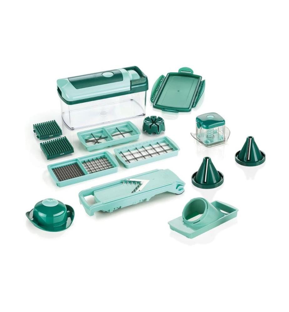 GENIUS - Coupe-légumes Nicer Dicer Fusion + Slicer + Julietti 16pcs