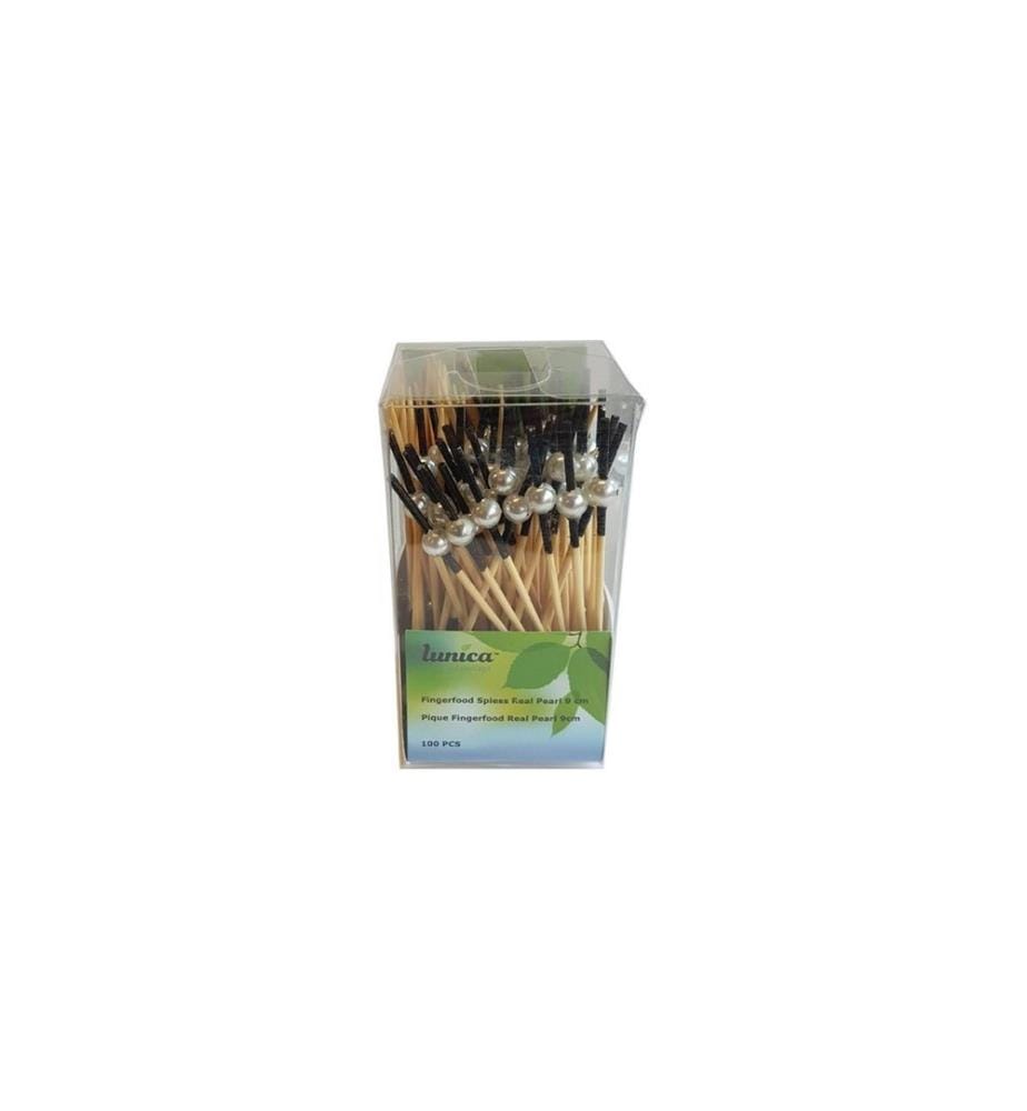 HAUSHALTSWARE - Pearl Piques décoratifs Perle 100 Pièce/s Brun/Blanc