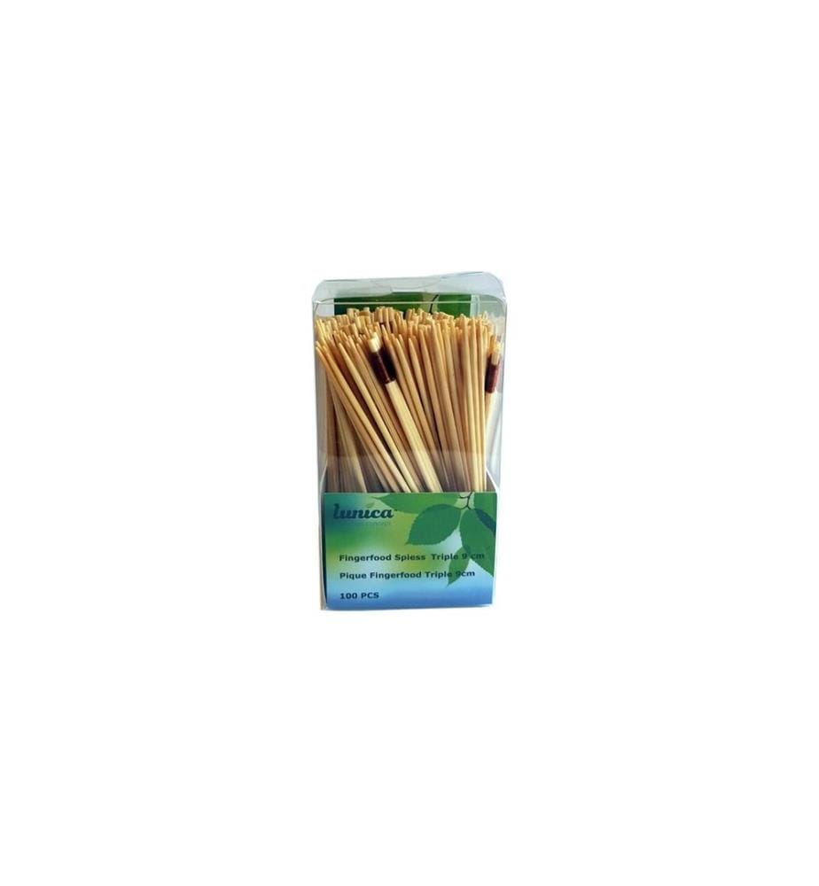 HAUSHALTSWARE - Pearl Piques décoratifs Triple 100 Pièce/s Brun