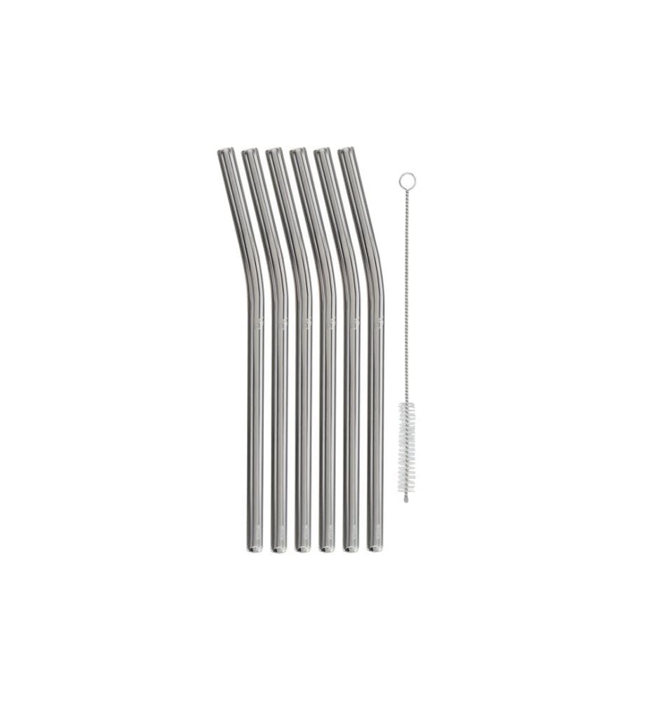 WMF - Paille Baric 22 cm courbé, 6 Pièce/s, Transparent