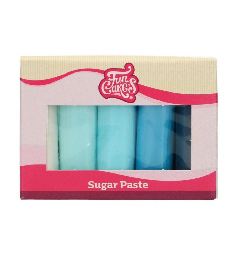 FUNCAKES - Pâte à sucre FUNCAKES - Tons bleus 5 rouleaux
